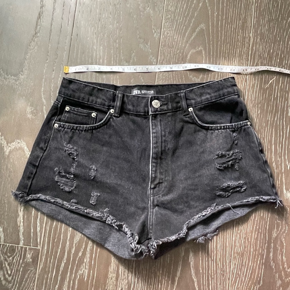 Zara Black Jean Shorts